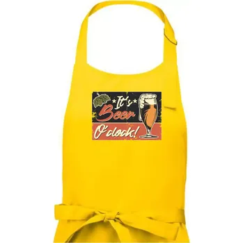 Kuchyňská zástěra Čas na pivo - Dámská zástěra na vaření - Univerzální velikost ( Žlutá )