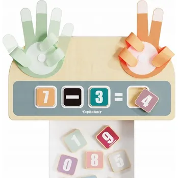Dřevěná hračka Edukativní Hračka pro děti – Učíme se POČÍTAT na prstech 3+ Top Bright