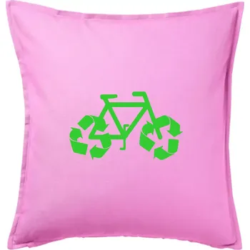 Polštář Kolo ekologie - Polštář 50x50 - 50x50 - Včetně výplně ( Růžová )