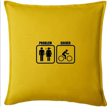 Polštář Problém - Kolo - Polštář 50x50 - 50x50 - Pouze potah ( Žlutá )