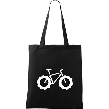 Nákupní taška Fatbike - Taška bavlněná - 42 x 38 cm ( Černá )