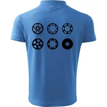 Pánská košile Cyklo Převodníky - Polokošile pánská Pique Polo 203 - 2XL ( Azurově modrá )
