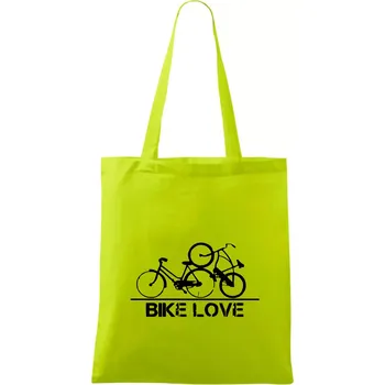 Bike love - Taška bavlněná - 42 x 38 cm ( Limetková )