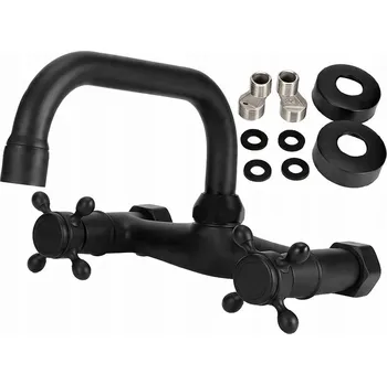 Vodovodní baterie Nástěnná umyvadlová baterie Terra Home Premium černá