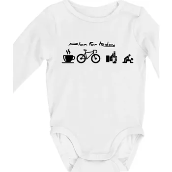 Kojenecký body Plan for today - Body kojenecké s dlouhým rukávem - Dlouhý r. do 3 měs ( Bílá )