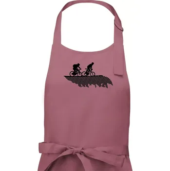 Kuchyňská zástěra Cyclo duo - Dámská zástěra na vaření - Univerzální velikost ( Starorůžová )