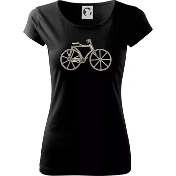 Dámské tričko Dřevěné kolo - Dámské triko Pure - XS ( Černá )