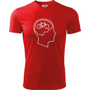 Pánské tričko Myslím jen na kolo - Pánské triko Fantasy sportovní (dresovina) - 2XL ( Červená )