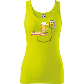 Dámské tričko Pivo infuze - Dámské tílko - 2XL ( Limetková )