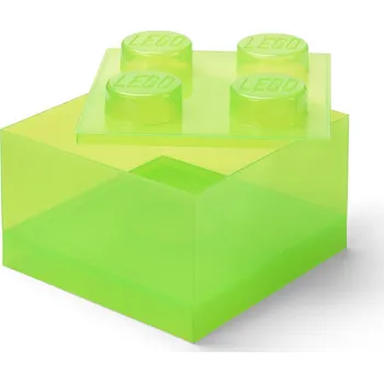 Stavebnice LEGO LEGO Úložný box 4 s víkem - průhledná zelená