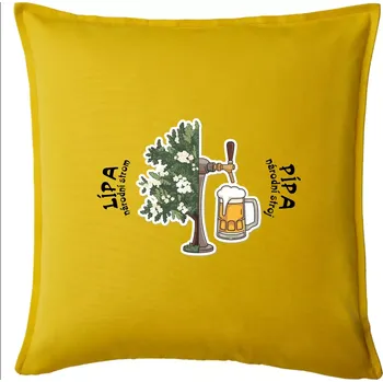 Polštář Lípa a pípa - Polštář 50x50 - 50x50 - Pouze potah ( Žlutá )