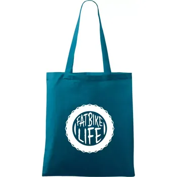 Fatbike life - Taška bavlněná - 42 x 38 cm ( Petrolejová )