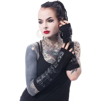 Cyklistické rukavice narukávník Poizen Industries - LETHAL - BLACK