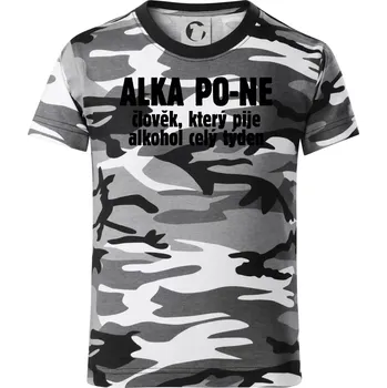 Chlapecké tričko Alkapone - Dětské maskáčové triko - 122 cm/6 let ( Šedý maskáč )