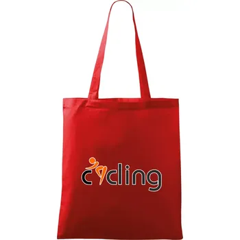 Nákupní taška Cycling postava - Taška bavlněná - 42 x 38 cm ( Červená )