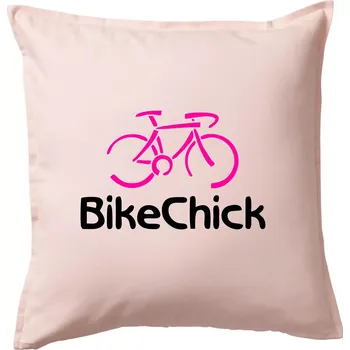 Polštář Bike Chick - Polštář 50x50 - 50x50 - Pouze potah ( Světle růžová )