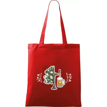 Lípa a pípa - Taška bavlněná - 42 x 38 cm ( Červená )