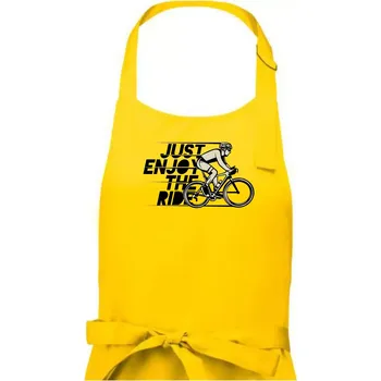 Kuchyňská zástěra Just enjoy the ride - Dámská zástěra na vaření - Univerzální velikost ( Žlutá )