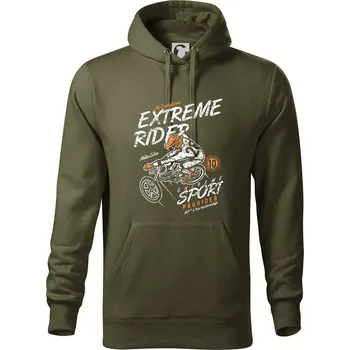 Pánská mikina Extreme Rider - Mikina pánská Cape s kapucí - 4XL ( Military )