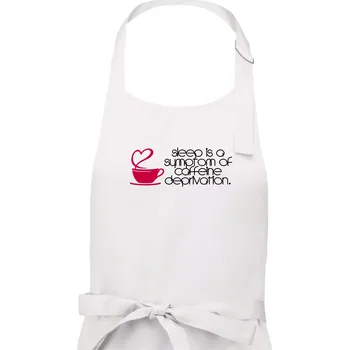 Kuchyňská zástěra Sleep Coffeine - Dámská zástěra na vaření - Univerzální velikost ( Bílá )
