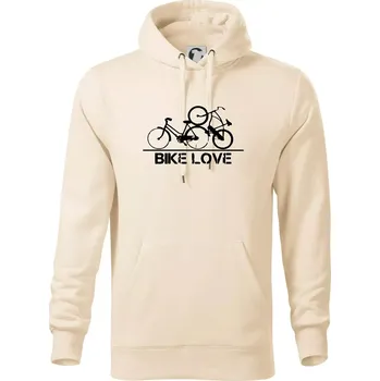 Pánská mikina Bike love - Mikina pánská Cape s kapucí - 5XL ( Mandlová )