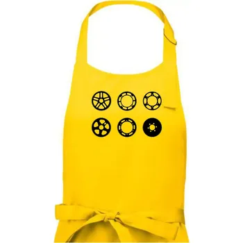 Kuchyňská zástěra Cyklo Převodníky - Dámská zástěra na vaření - Univerzální velikost ( Žlutá )