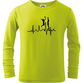 Chlapecké oblečení EKG volejbalisti muži - Triko dětské Long Sleeve - 146 cm/10 let ( Limetková )