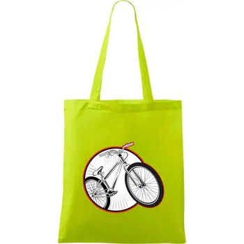 Downhill kolo v kruhu - Taška bavlněná - 42 x 38 cm ( Limetková )