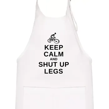 Kuchyňská zástěra Keep calm and shut your legs - Dětská zástěra na vaření - Univerzální velikost ( Bílá )