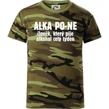 Chlapecké tričko Alkapone - Dětské maskáčové triko - 146 cm/10 let ( Zelený maskáč )