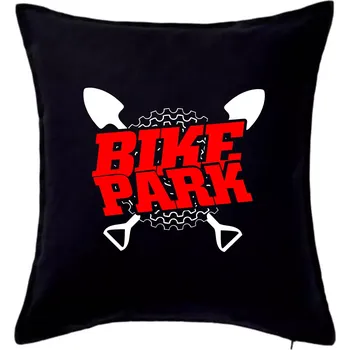 Polštář Bike park lopaty - Polštář 50x50 - 50x50 - Pouze potah ( Černá )
