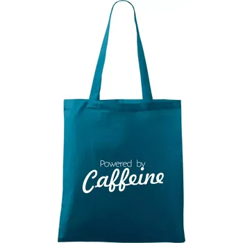 Powered by Caffeine - Taška bavlněná - 42 x 38 cm ( Petrolejová )