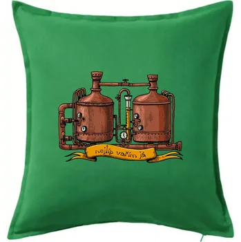 Polštář Nejlíp vařím já - Polštář 50x50 - 50x50 - Pouze potah ( Středně zelená )