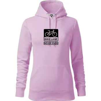 Dámská mikina Bike lane - Mikina dámská Cape s kapucí - S ( Orchid )