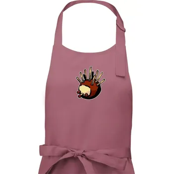 Kuchyňská zástěra Kaštanový ježeček - Dámská zástěra na vaření - Univerzální velikost ( Starorůžová )