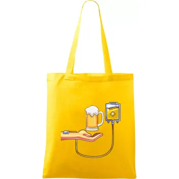 Nákupní taška Pivo infuze - Taška bavlněná - 42 x 38 cm ( Žlutá )