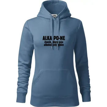 Dámská mikina Alkapone - Mikina dámská Cape s kapucí - XL ( Denim )