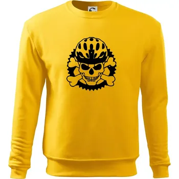 Pánská mikina Lebka cyklisty - helma - Mikina Essential pánská - 3XL ( Žlutá )
