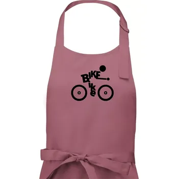 Kuchyňská zástěra Bike nápis postava - Pánská zástěra na vaření - Univerzální velikost ( Starorůžová )