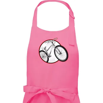 Kuchyňská zástěra Downhill kolo v kruhu - Dámská zástěra na vaření - Univerzální velikost ( Růžová )