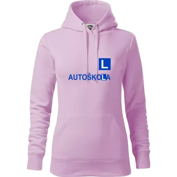 Dámská mikina Autoškola nápis - Mikina dámská Cape s kapucí - XS ( Orchid )