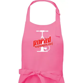 Kuchyňská zástěra Pořád napumpovanej - Pánská zástěra na vaření - Univerzální velikost ( Růžová )