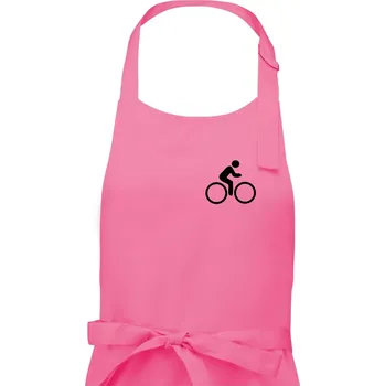 Kuchyňská zástěra Mapa ČR + kolo na prsu - Dámská zástěra na vaření - Univerzální velikost ( Růžová )