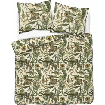 Povlečení Detexpol Francouzské 3dílné perkálové povlečení Forest Light béžové 5241A, 220x200+2X 70x80