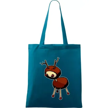 Nákupní taška Kaštanový jelínek - Taška bavlněná - 42 x 38 cm ( Petrolejová )