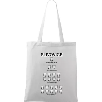 Slivovice počítání (Hana-creative) - Taška bavlněná - 42 x 38 cm ( Bílá )