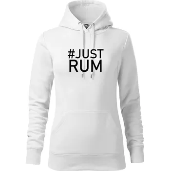 Dámská mikina Just rum - Mikina dámská Cape s kapucí - L ( Bílá )