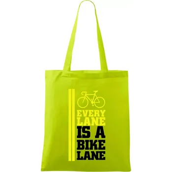 Every Lane Bike Lane - Taška bavlněná - 42 x 38 cm ( Limetková )