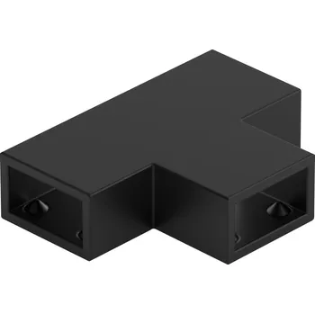 CERANO - T spojka pro sprchovou vzpěru - plochá - černá matná