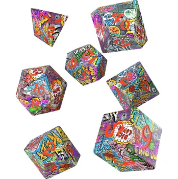 Příslušenství k deskovým hrám Q-workshop Sada kostek: Full Art Dice Set - Graffiti
